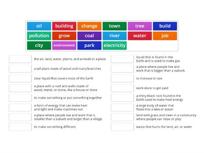 ULS Vocabulary: Changes in Environment