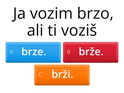 Prilozi - komparativ i superlativ