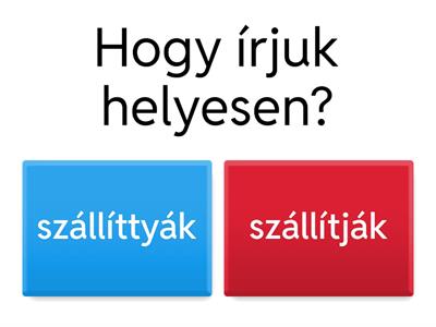 tj-vel írt szavak