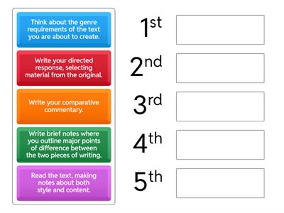  Put the sentences in the correct order.
