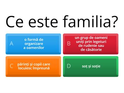 Quiz despre istoria personală și a familiei