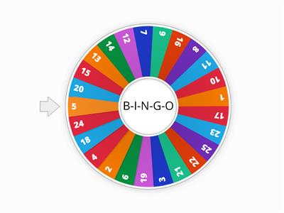 BINGO RANDOM NUMBER GENERATOR 1-25