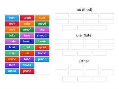 oo and u-e sort