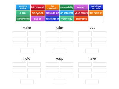 B2 first - verb collocations