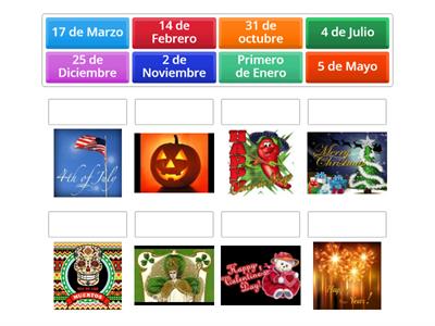 El calendario y los Dias Festivos en Espanol