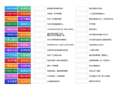 與宋元思書-課文翻譯配對