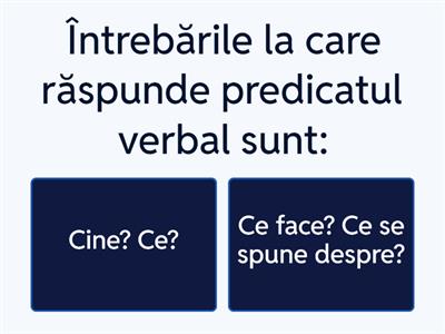 PREDICATUL VERBAL