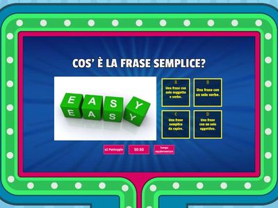 LA FRASE SEMPLICE E LA FRASE COMPLESSA.