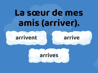  Accorde le sujet avec le verbe (J)