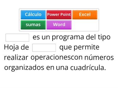 Me olvide la palabra. Excel