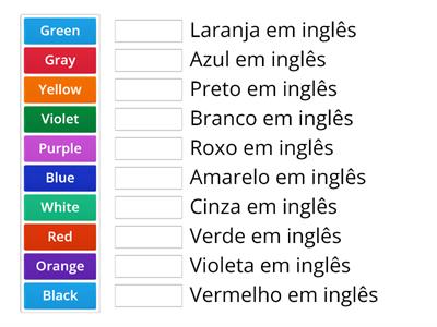 Cores em inglês