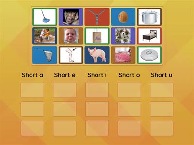 Short Vowel Picture Sort