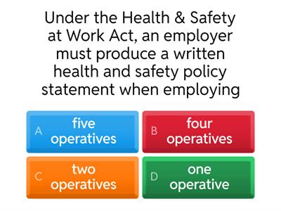 Unit 301: Health and safety systems
