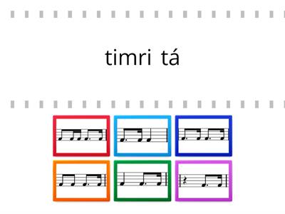 Párosítsd a a ritmusokat és a ritmusnevüket!