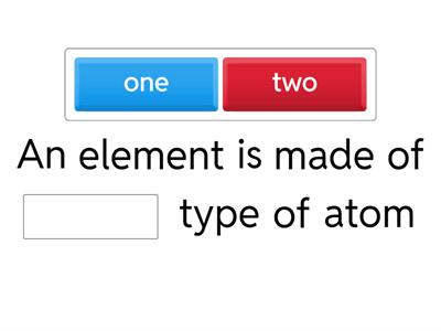 Elements and periodic table missing words