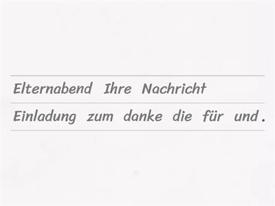 DTZ Schreiben / Schule, E-Mail an die Lehrerin