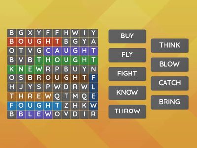 EZAP - Past tense verbs - irregular SW