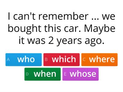 Quiz English Talks B1 Unit 9 relative clauses