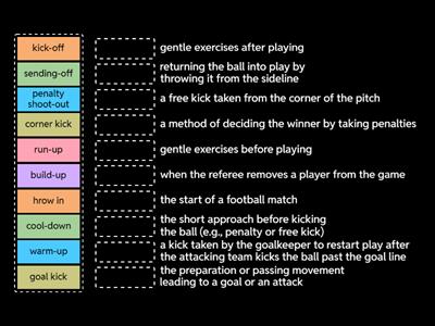 Football phrasal nouns by London Centre of English Wlodawa