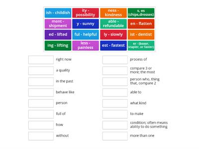 Suffixes, Barton level 5 