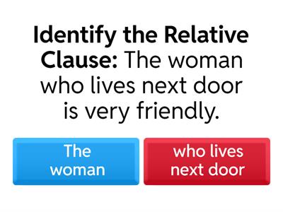Relative Clauses Quiz