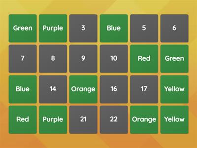 Memory game with colours