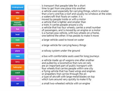 Gateway A2 Unit 4 Transport