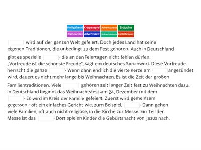 Wie feiert man in Deutschland das besinnliche Fest des Jahres - (die) Weihnachten