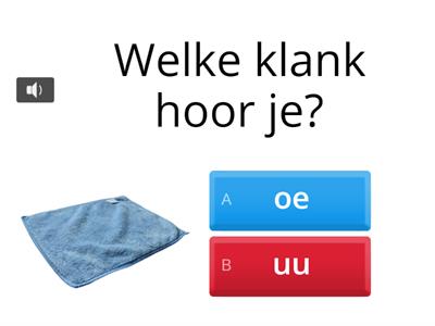 Oefenen met klanken oe -uu