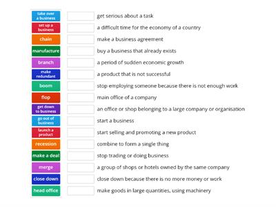 Business vocabulary (English File B2.2)