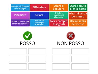 Regole per stare bene in classe: posso o non posso?