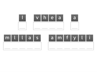 Family Sentence Building in English