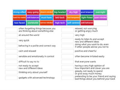 4H / Unit 2 / Vocabulary 2: Compound Adjectives