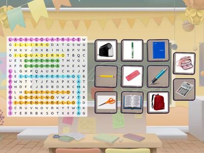 Ricerca di parole Materiale scolastico