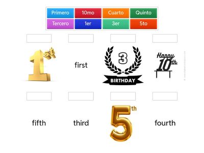 Spanish Ordinal Numbers