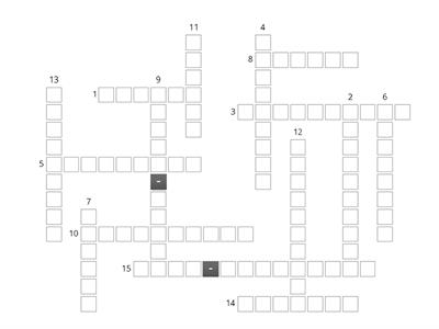 Art crossword. 3rd ESO