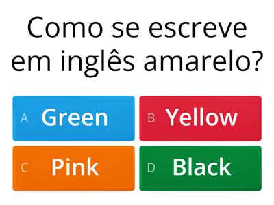 cores em inglês 