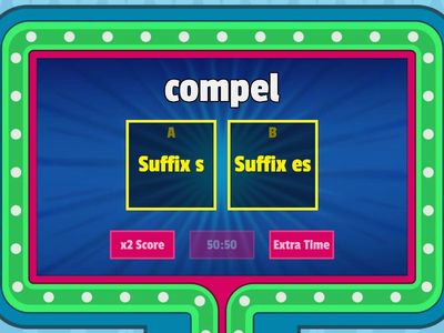 Which suffix is it? s or es ( Wilson step 3.2- 3.4 B) no nonsense words