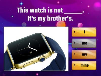 Possessive adjectives, possessive pronouns - quiz