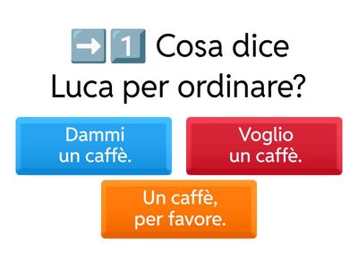 ➡️ Dialogo "Al bar" — Mini Quiz