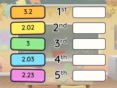 Ordering Numbers: Decimals
