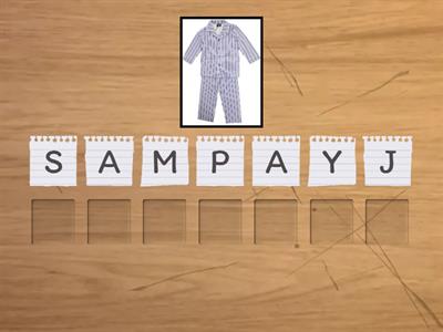 A1. Vocabulary: Clothes / Anagram