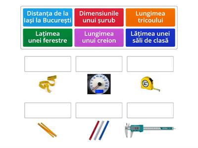 Care este cel mai potrit instrument de măsură pentru a determina :