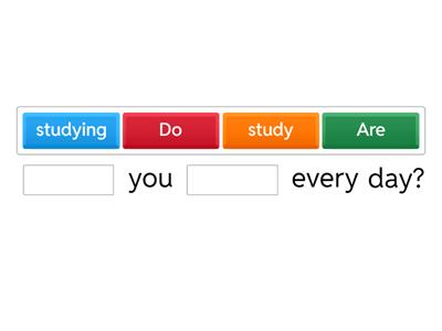 uzuepełnianka Present Simple vs Present Continous