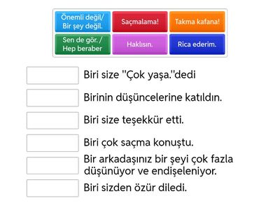 Durumlar ve Söz Kalıpları A1