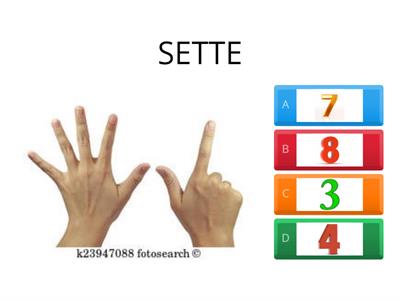 I NUMERI DA 1 A 10 CON LE DITA DELLE MANI