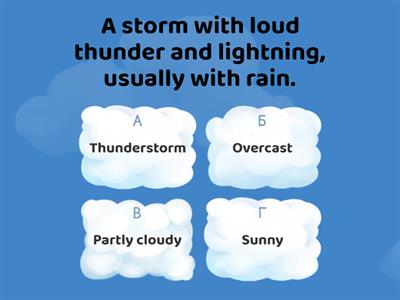 Types of weather.