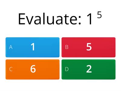 Evaluating Exponents 