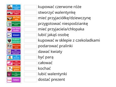 Valentinstag - Ausdrücke. Walentynki - wyrażenia