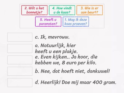 Oefening 3 van Dynamic Dutch Conversatieboekje A2 niveau - 2025